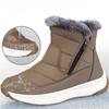 Women Plush Ankle Boots Zipper Winter Snow Boots Women Warm Cotton Shoes Anti-slip Ladies Outdoor Hiking Walking Shoes