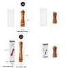 Antique Finish Wooden Spice Grinder With Manual Pepper And Salt Mill For Cooking Enthusiasts