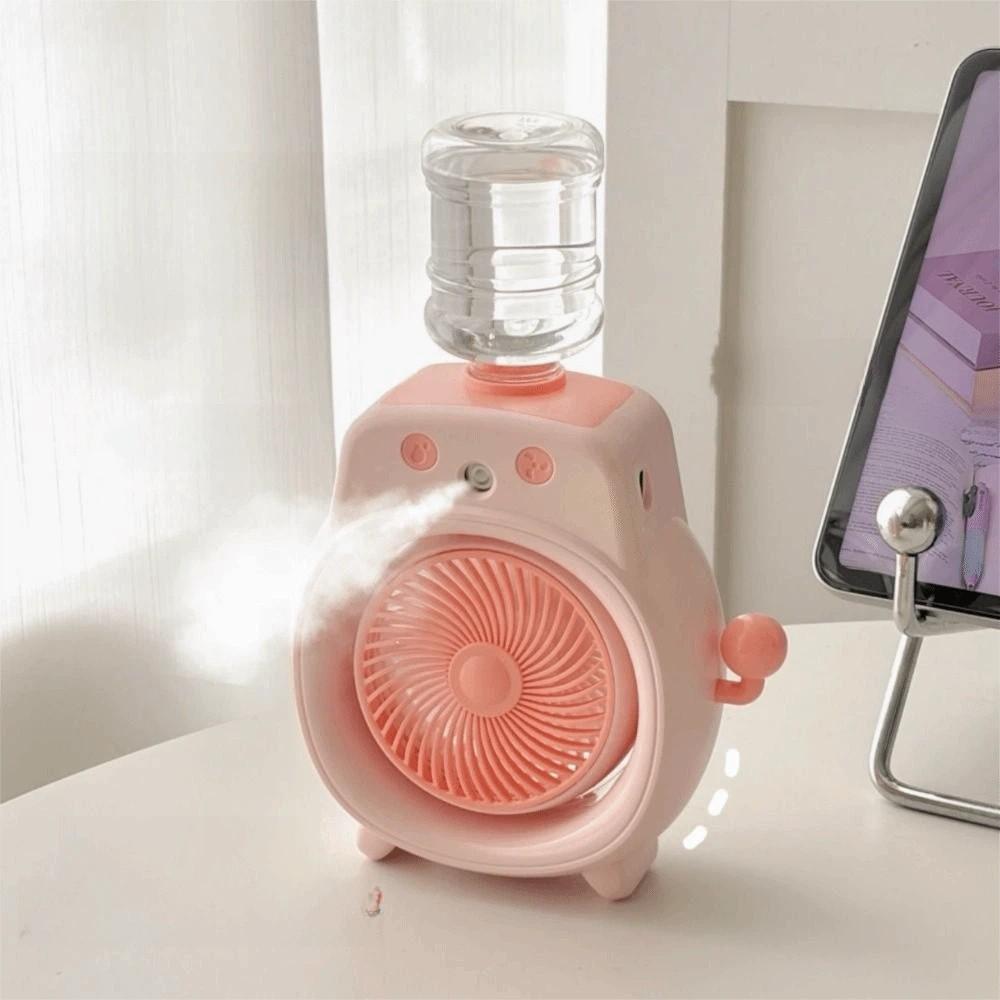 Fine Gentle Mist Portable Desktop Cooling Spray Fan Even Comfortable Wind Wide Angle Cool Mist Desk Fan for 500mAh