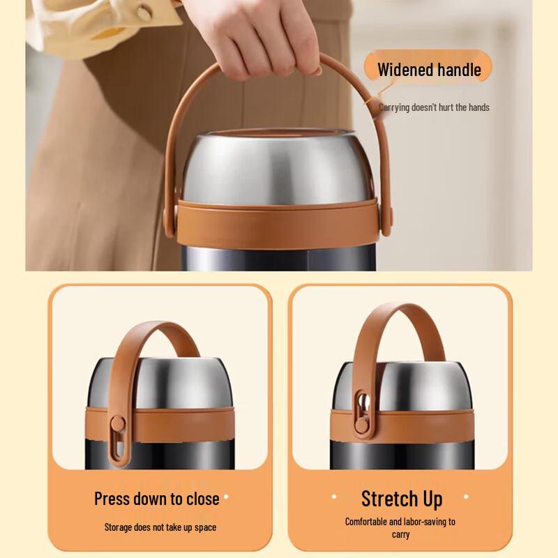 SUPOR 3-Layer 304 Stainless Steel Thermal Lunch Box