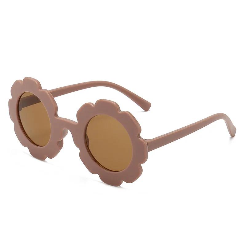 New Sun Flower Round Cute Kids Sunglasses Uv400 For Boy Girls Toddler Lovely Baby Sun Glasses Children