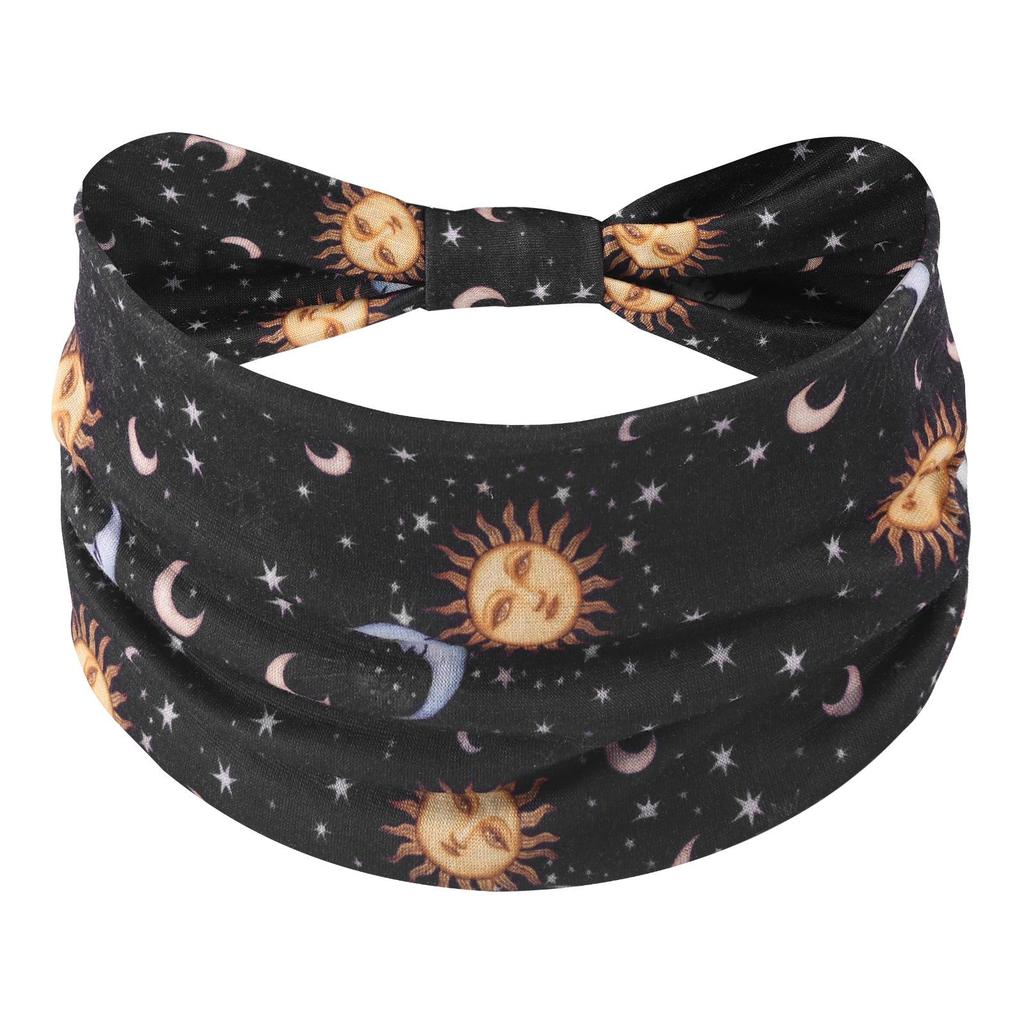 Cross-Border Women's Cotton Yoga Headband - Elastic, Sweat-Absorbing, Fashionable