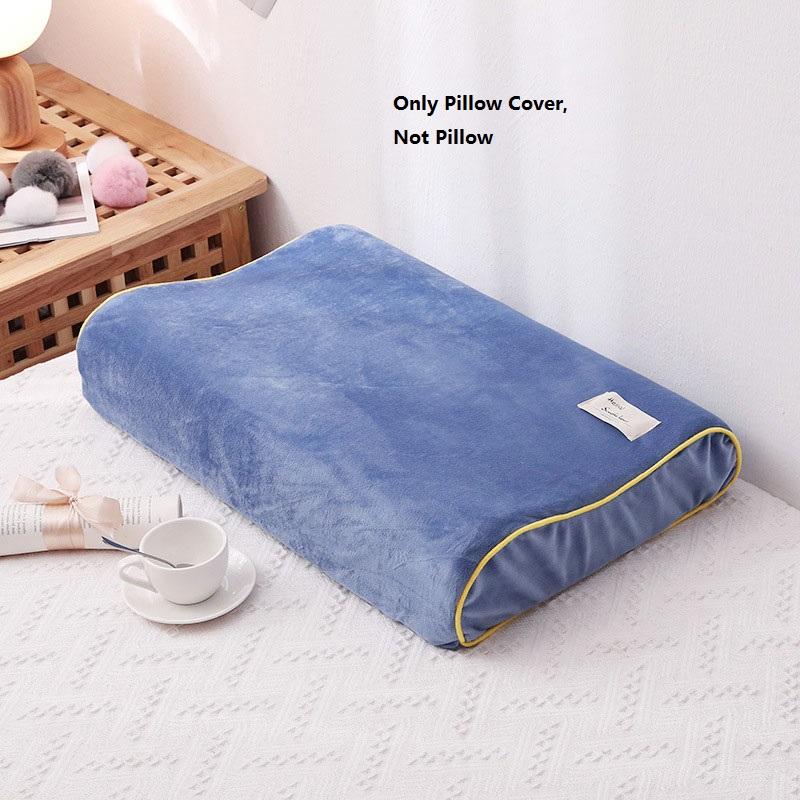 Contour Memory Foam Pillow Case Soft Velvet Pillowcase Neck Latex Pillow Cover Cushion Protector Home Decor 30x50cm 40x60cm