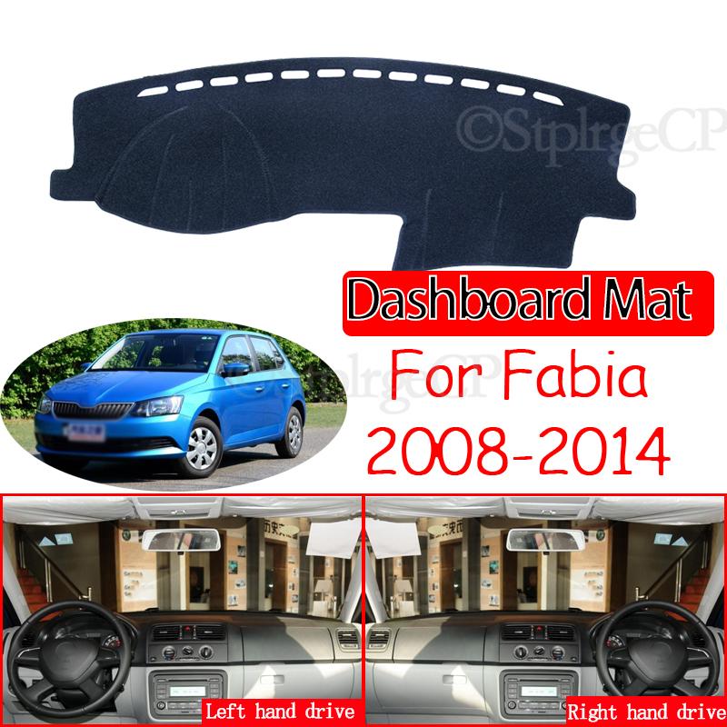 Anti-Slip Mat Dashboard Cover Pad Sunshade Dashmat Accessories for Skoda Fabia 2 5j 2007 2008 2009 2010 2011 2012 2013 2014 MK2