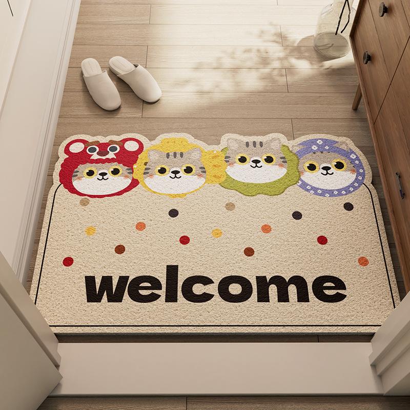 Light Luxury Home Floor Mat Door Entry Floor Mat Can Be Cut Silk Ring Floor Mat, Dirt-Resistant And Easy To Take Care Of Floor Mat Non-Slip Mat