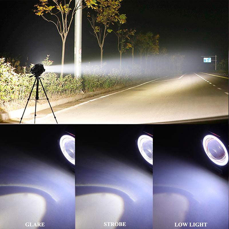 Additional LED Spotlights with Fog Light Capabilities for Clear Night Motorcycle Riding