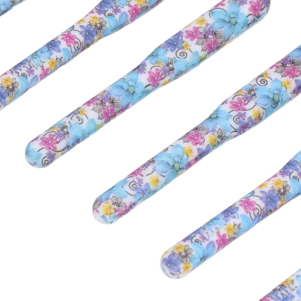 8pcs Crochet Hooks Ergonomic Design Comfortable Handle Easy Identification Compact Portable Knitting Supplies