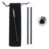 Reusable Drinking Straw Set Wedding Decoration Metal Straw Stainless Steel Straw Straight Straw Birthday Party Lovers Supplies With Pouch Bag