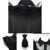 Wednesday Addams Kids Dress Cosplay Costume Party A-shaped Tiered Skirt