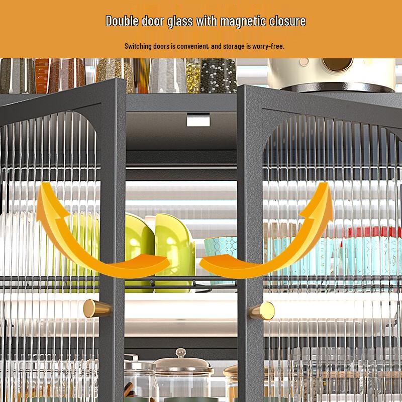 Multifunctional Kitchen Countertop Microwave & Dish Storage Rack