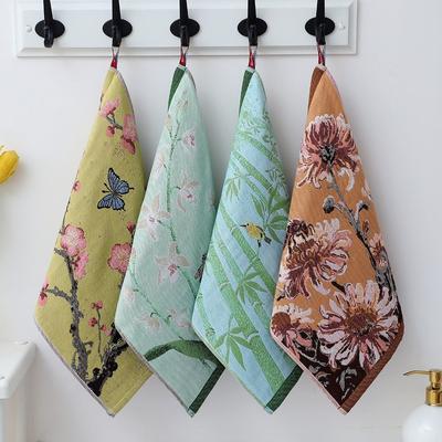 34x40cm Large Hand Towel 4 Layer Cotton Gauze Quick Dry Pure Cotton Face Towel Decorative Kitchen Dish Cloth Home Restaurant