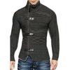 2025 Autumn/Winter Men's Thick High-Neck Leather Buckle Knitted Sweater