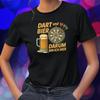 T-Shirt Women Funny Dart and Beer Saying Motif Cotton Size S To 3XLWill Open In a New Window or Tab