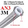 1~6M AN3 3AN Nylon Stainless Steel PTFE Brake Hose E85 Car Fuel Oil Turbo Cooler Line Pipe Tube + Swivel Hose End Fittings Set