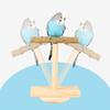 Wooden Bird Perches Stand Parrots Swing Toy with NonSlip Rubber Sticker for Budgies and Cockatiels