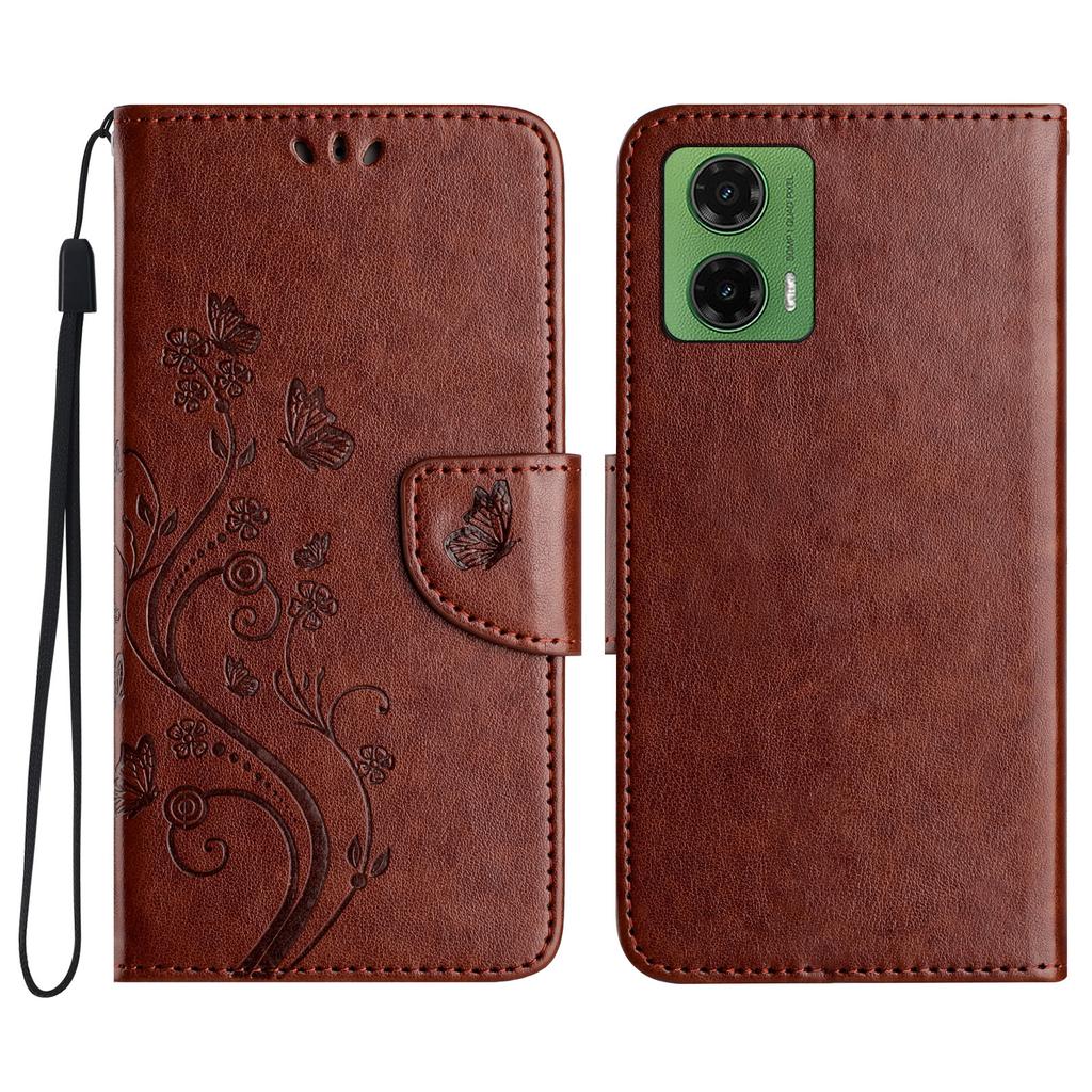 For Motorola Moto G35 5G Case Imprinted Mini Butterfly Leather Wallet Phone Cover