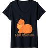 Womens Capybara Lover Cute Capybaras Rodent Animal Capybara V-Neck T-Shirt