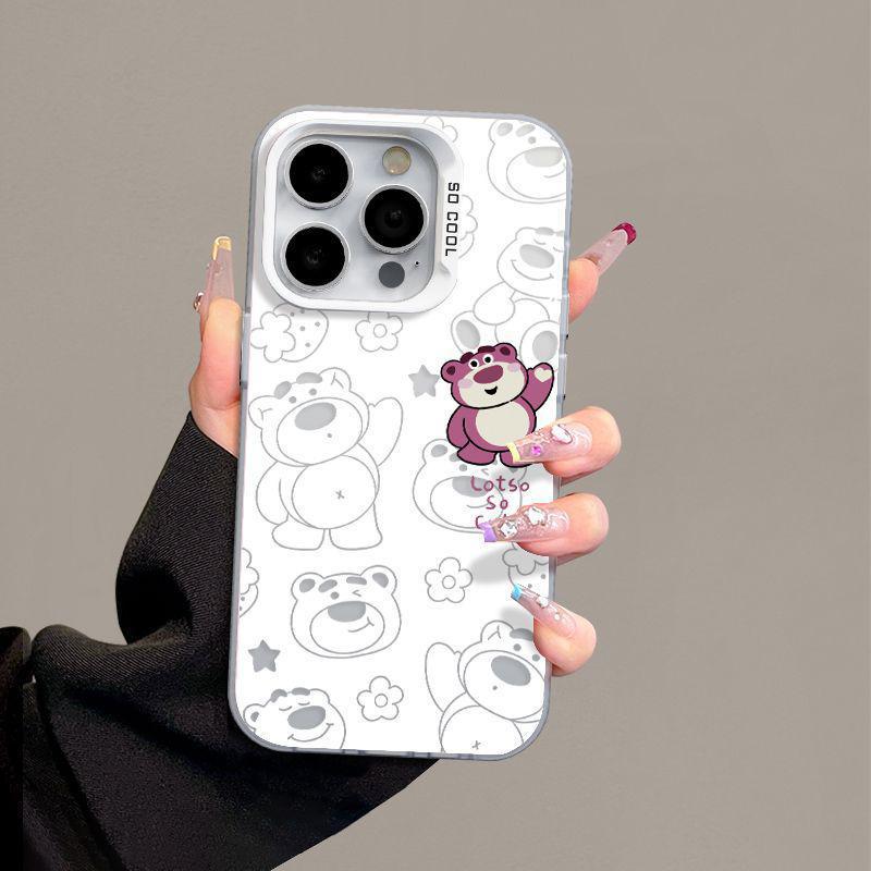 Compatible with Apple 15/14/13 Phone Cases, iPhone 11/12 Pro Max, Strawberry Bear XS Full Coverage, XR Cartoon 78P