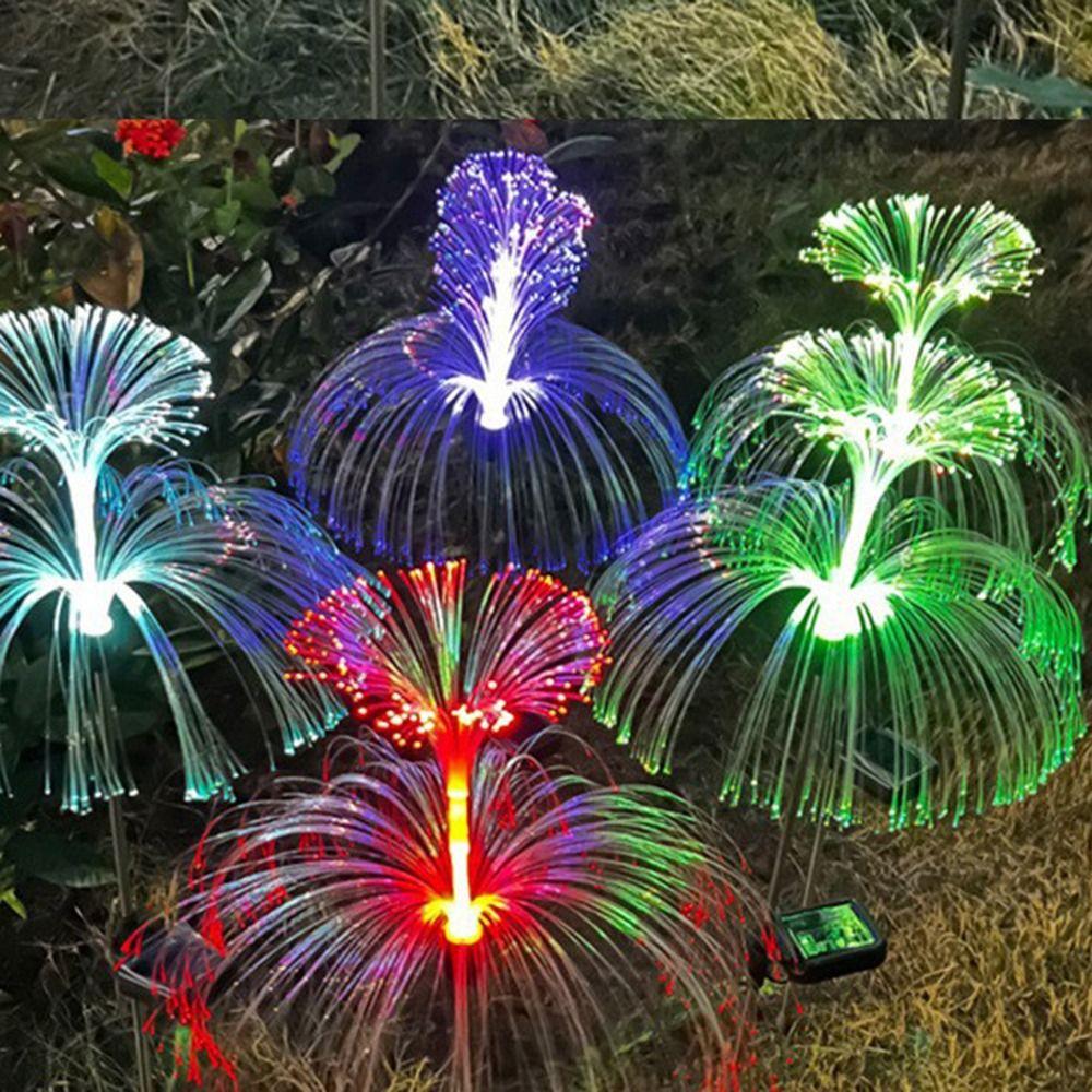 1/2/3/5 Layer Solar Jellyfish Lamp Colorful Fiber Optic Lamp Jellyfish Lawn Light  Outdoor