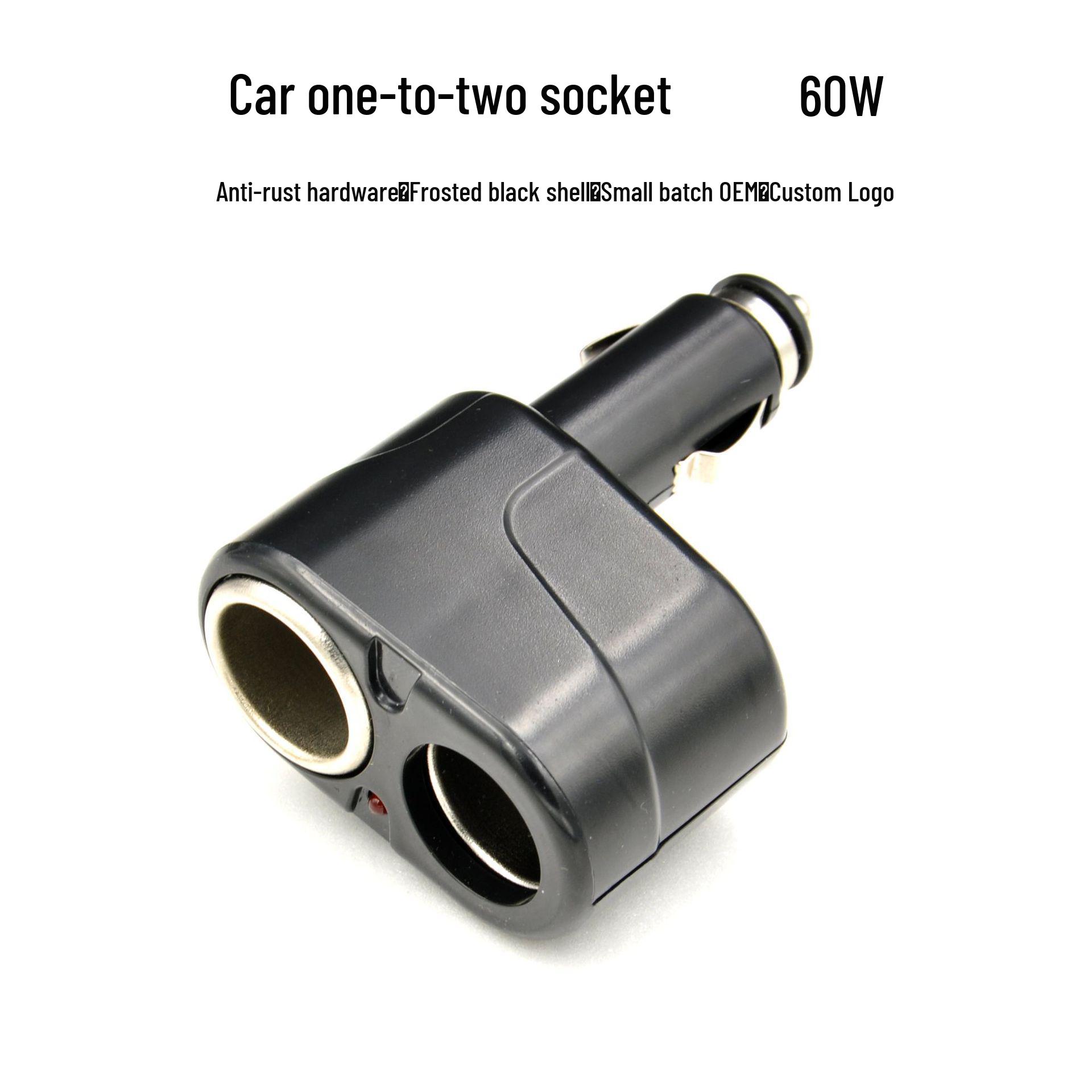 

Free Shipping Dual-Port 12V/24V Car Cigarette Lighter Splitter, Black Frosted Finish