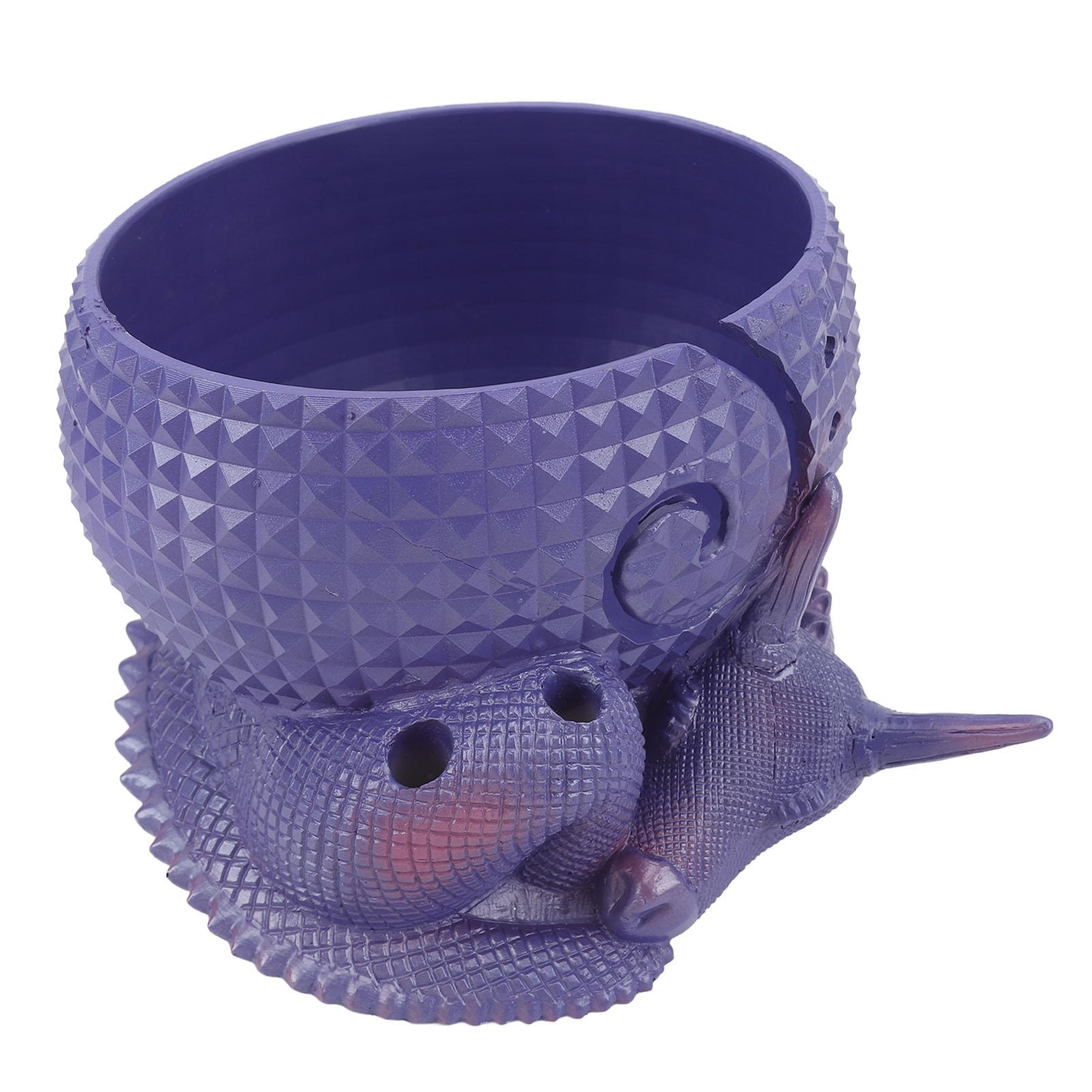 

Чаша для хранения пряжи с отверстиями Дизайн «Дракон и яйцо» Смола Держатель для пряжи для дома Вязание крючком Вязание фиолетовый