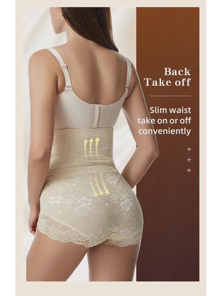 Women's High-Waisted Tummy-Control Pants with Reinforced Buckle and Body-Shaping Hip-Lift Feature