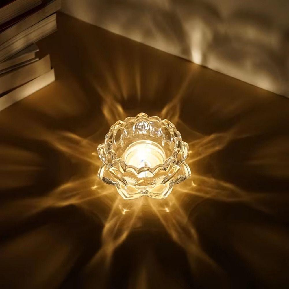 2Pcs Elegant Chinese Transparent Candlestick Ins Simple Candles Stand Party Decoration