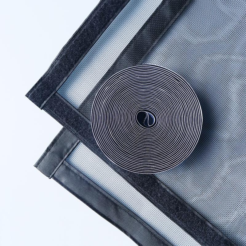Neues Fenster-Fliegengitter mit Reißverschluss und unsichtbarem Fiberglas - Individuell anpassbare Größe Schwarzes Netz Sommer Schutz vor Mücken und Fliegen