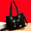 Large-capacity Tote Bag, Casual and Versatile Embroidered Shoulder Bag, Commuter Handbag