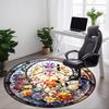 1pc Stained Glass Flowers Carpet for Office, Non-slip, Soft and Durable Office Rug, Perfect for Office Yy260128078