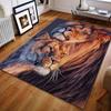 Two Lions in Love Pattern Carpet for Living Room Bedroom Bedside Sofa Table Floor Mat Home Area Rug Decor for Gifts