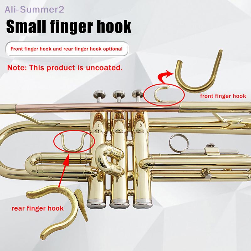 1Pcs Copper Fore/Back Trumpet Finger Hook Down-tuning Small Thumb Hook Back Support Bracket Metal Slide Finger Ring Repair Tool