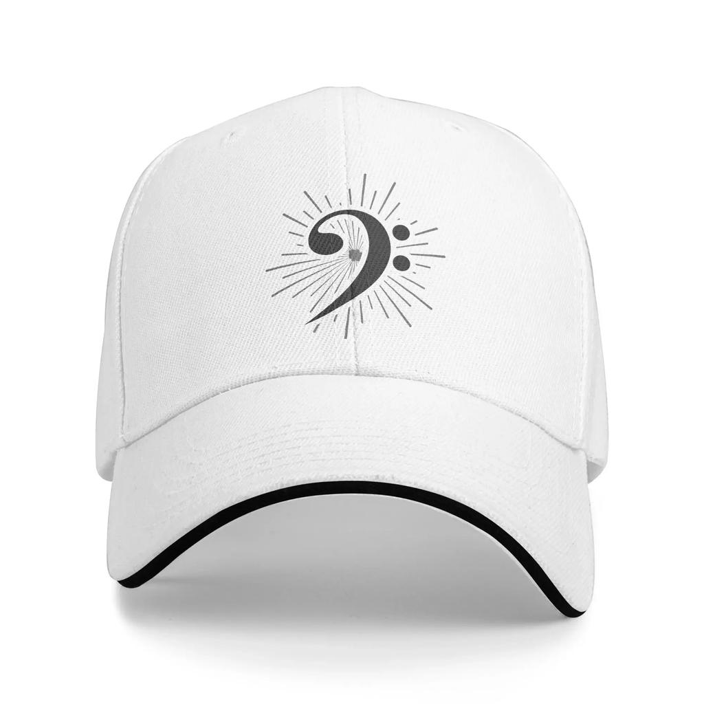 Bass Clef Music Logo Baseball Cap Symbol Casual Women Men Hip Hop Hats Dropshipping Print Kpop Rock Baseball Caps Gift
