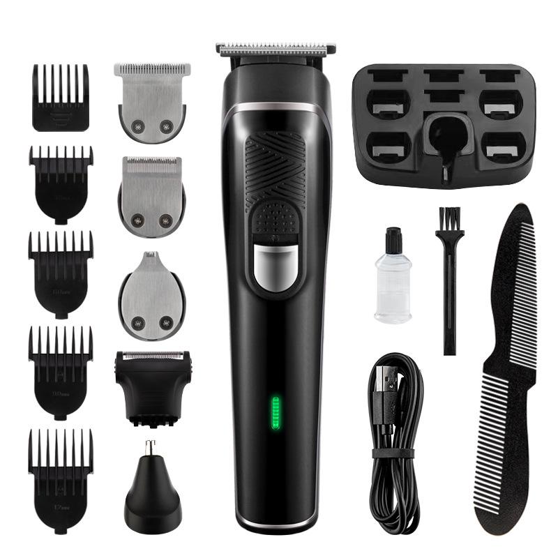 Five-in-One Electric Hair Clipper with Digital Display - Home Haircut and Shaving Set