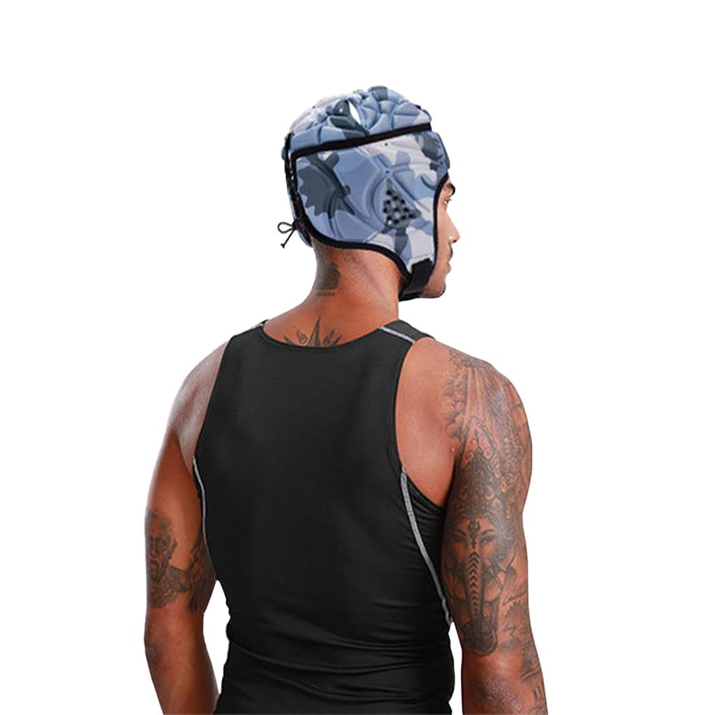 Rugby Helmet Headgear Head Cap Club Breathable Head Protection Cap Soft Protective Helmet Protector for Club Training Football, Lacrosse, Hockey,