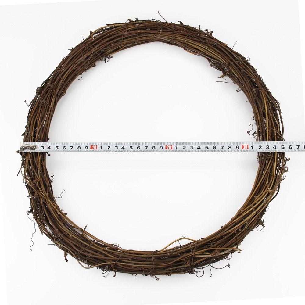 Christmas Artificial Vine Ring Wreath Rattan Wicker DIY Garland Xmas Party Decor Rattan Ring DIY Garland