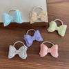 High-End Korean Sequin Bow Hair Ties for Girls - Sparkly Cute Baby Ponytail Holders