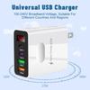 Phone Charging Adapter Type-C USB 4 Ports Fast Charging 45W High Power Output with Digital Display US Plug Charger Head for iPhone for Huawei