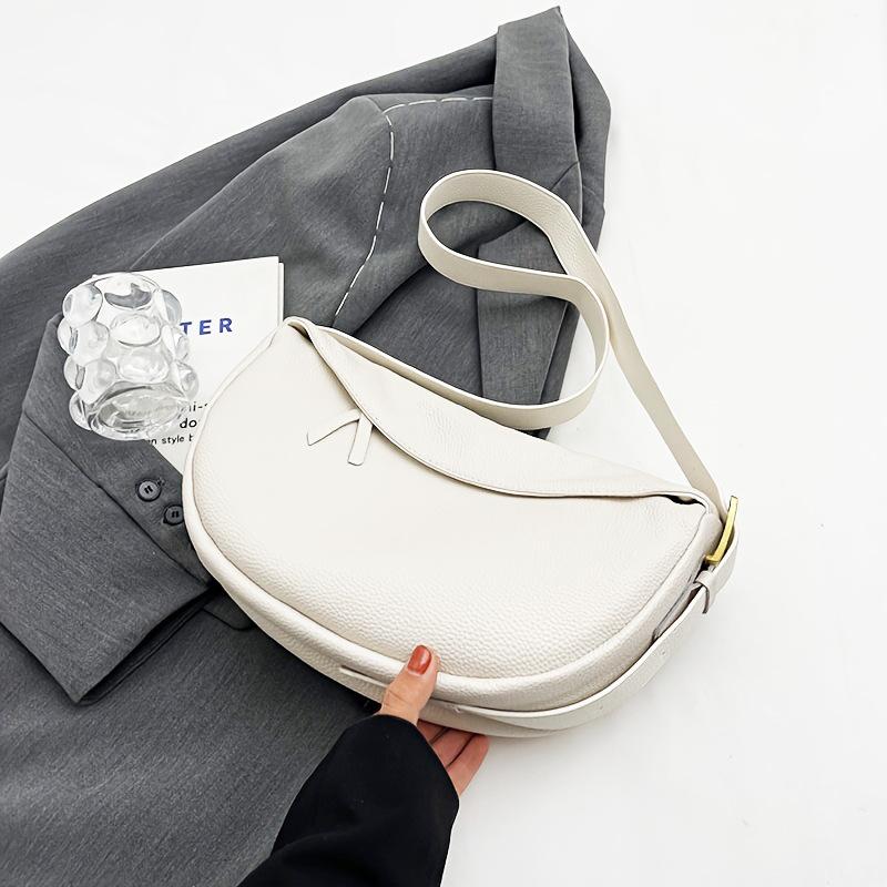 Fashionable Retro New Leather Bag, Women's Dumpling Bag, Shoulder Bags, Crossbody Bags, Trendy and Versatile Soft Leather Bag