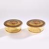 High Borosilicate Amber Glass Food Storage Bowls (2-Piece Set)