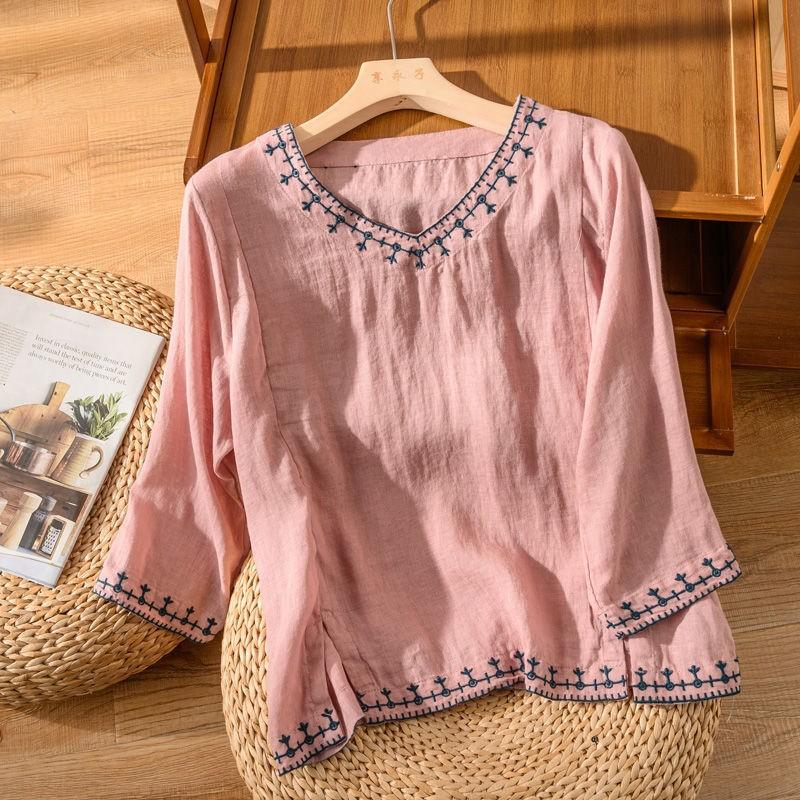 Женская летняя тонкая свободная повседневная футболка, удобный дышащий пуловер XS розовый