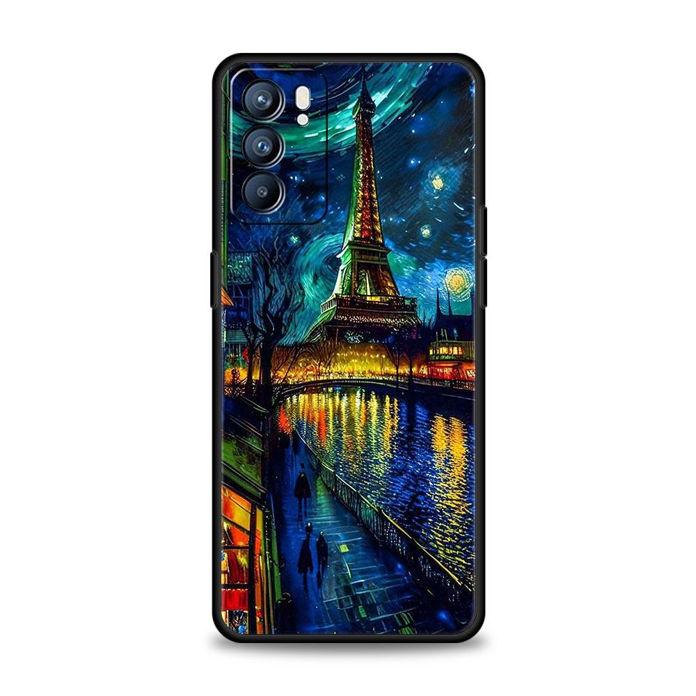 Etui na telefon Starry night van gogh Dla Oppo Reno8 Reno7 Reno6 Pro A54 5G Find X6 X5 A53 A52 A9 A15 A95 A17 A16 A57 A31 Pokrowiec