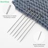 Ensemble de Aiguilles à Broder à Trou Latéral en Acier Inoxydable Tailles Assorties, Aiguilles à Coudre à la Main pour Point de Croix & Artisanat de Broderie