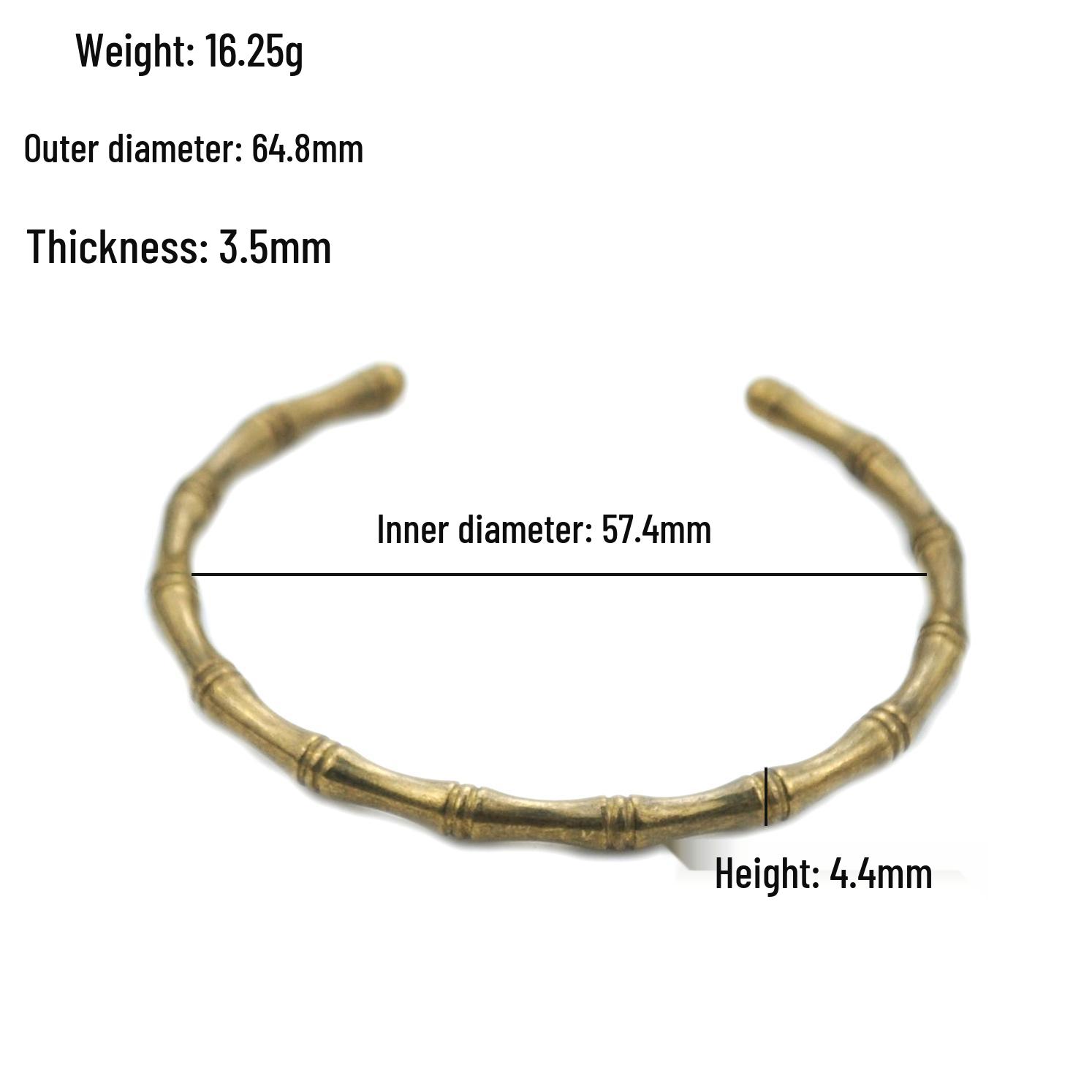 Retro Bamboo-Inspired Copper Bangle for Women: Unique, Trendy, Exquisite Design