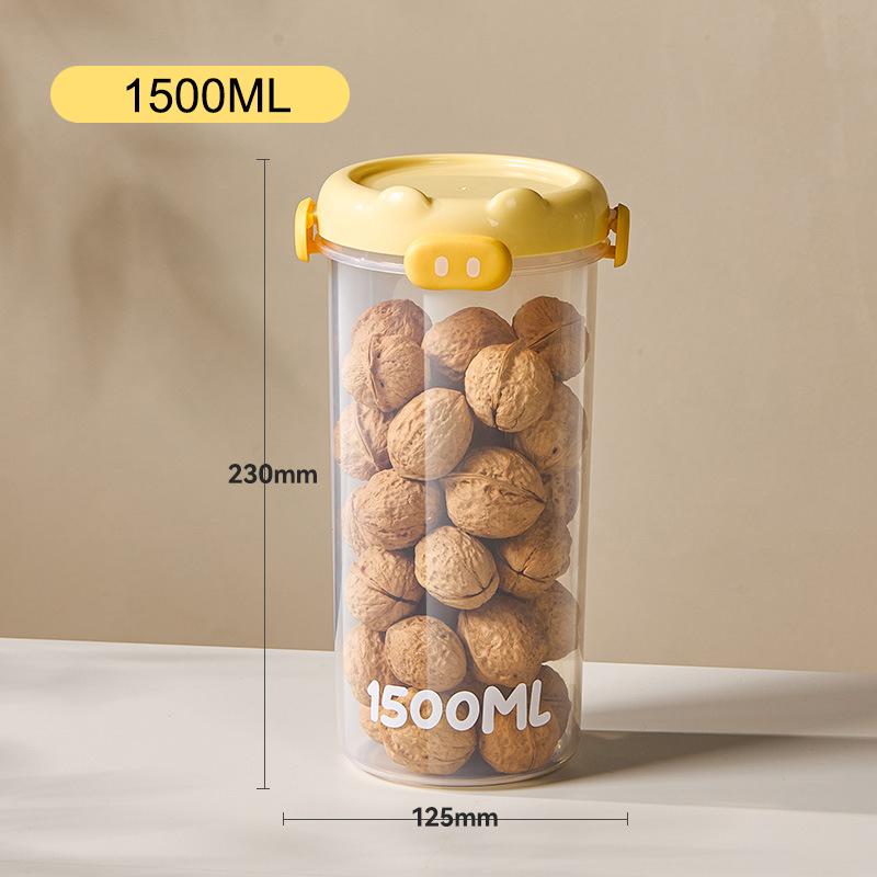 1Pcs Transparent Plastic Spice Jars With Plastic Cartoon Lid Airtight Spice Containers Empty Seasoning Jars For Spice Salt Sugar