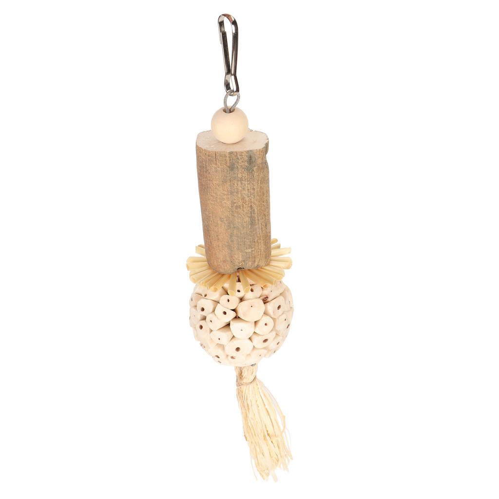 Sola Stick Bird Toys Fun Interactive Soft Ball Log Sola Wood Corn Leaf Silk Relieve Boredom Parrot