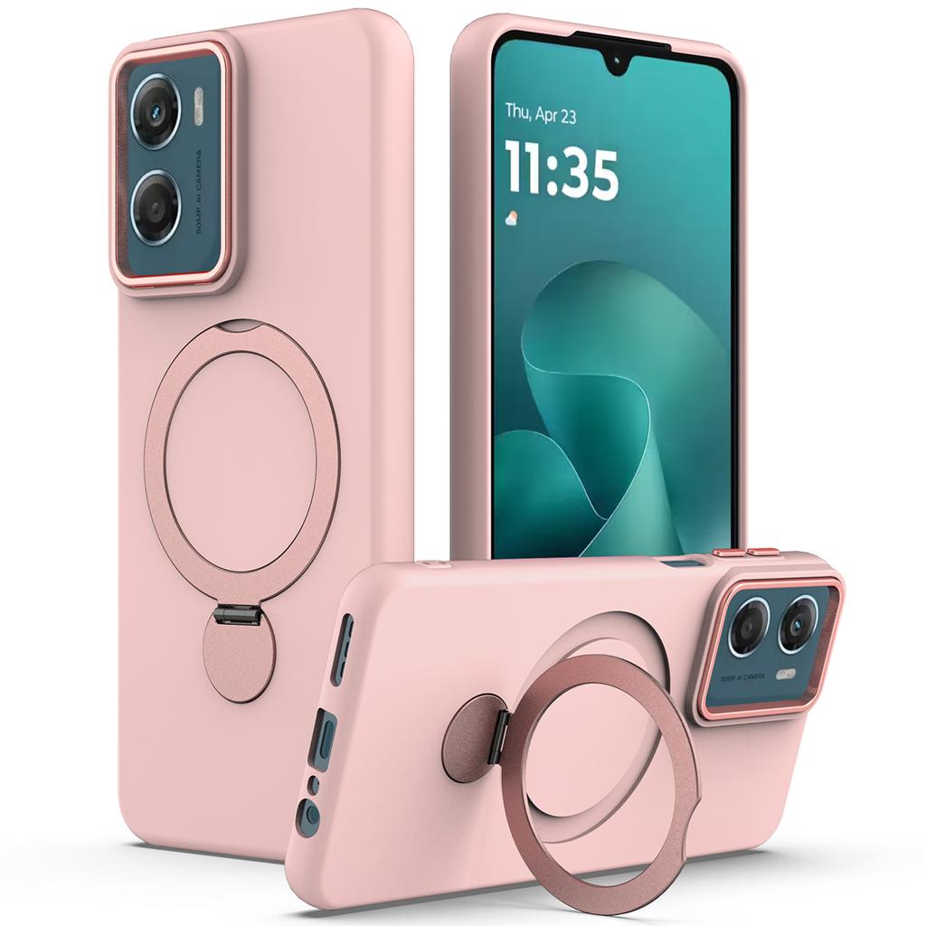 Für Motorola Moto G06 Power 4G/Motorola Moto G06 4G Magnetische Hülle mit drehbarem Ringständer TPU + PC Rückseite