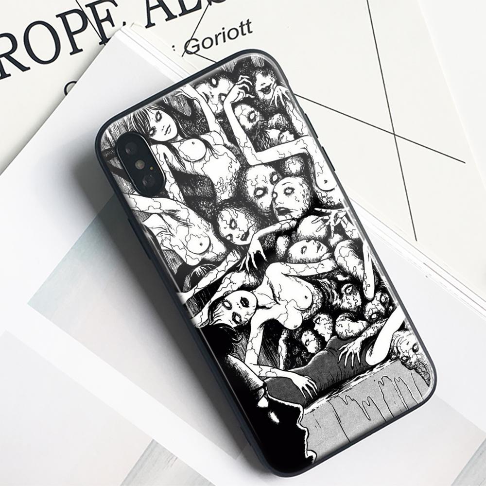 Lesklý skleněný kryt na telefon Junji Ito Tomie Kawakami Anime Manga pro iPhone SE 6s 7 8 Plus X Xr Xs 11 12 13 Mini Pro Max Samsung