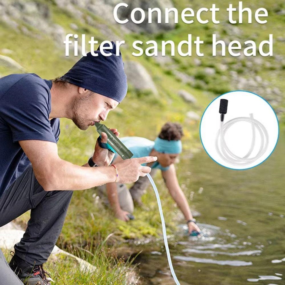 Stroh Reinigungs-Wasserfilter Mini Trinkwasser-Filterstrohhalm Camping