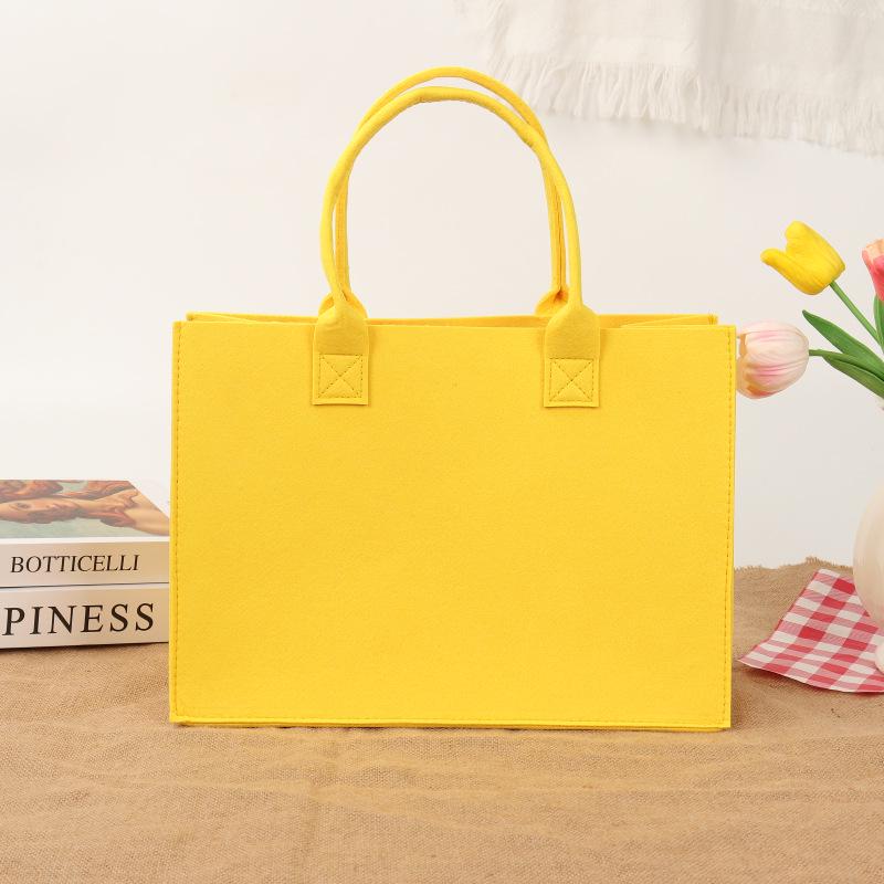 Custom Logo Felt Tote Bag - Large Capacity, Commute-Friendly, Xiaohongshu Style